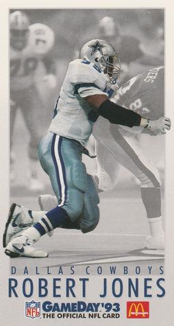 1993 GameDay McDonald's Dallas Cowboys #9 Robert Jones Front