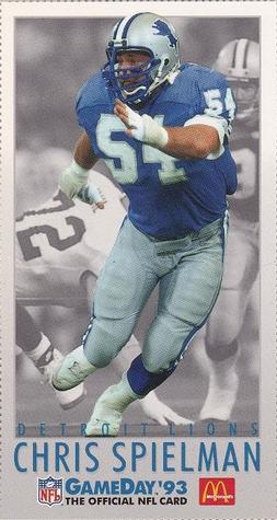 1993 GameDay McDonald's Detroit Lions #16 Chris Spielman Front