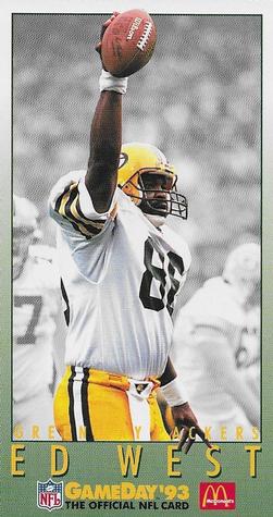 1993 GameDay McDonald's Green Bay Packers #11 Ed West Front