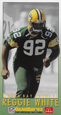 1993 GameDay McDonald's Green Bay Packers #15 Reggie White Front