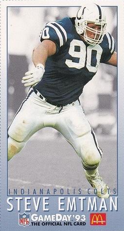 1993 GameDay McDonald's Indianapolis Colts #5 Steve Emtman Front