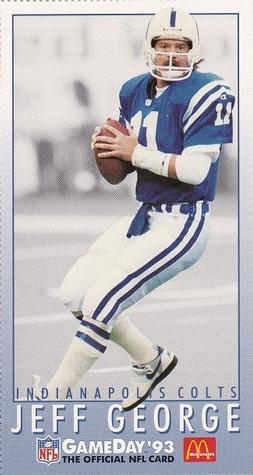 1993 GameDay McDonald's Indianapolis Colts #9 Jeff George Front