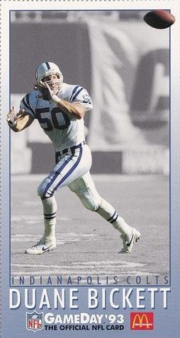 1993 GameDay McDonald's Indianapolis Colts #13 Duane Bickett Front