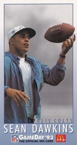 1993 GameDay McDonald's Indianapolis Colts #18 Sean Dawkins Front