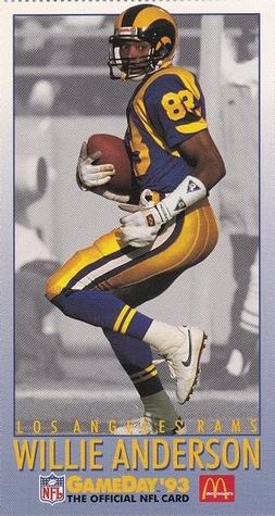 1993 GameDay McDonald's Los Angeles Rams #1 Willie Anderson Front