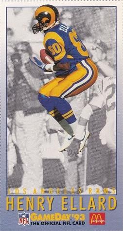 1993 GameDay McDonald's Los Angeles Rams #3 Henry Ellard Front