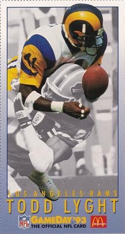 1993 GameDay McDonald's Los Angeles Rams #9 Todd Lyght Front