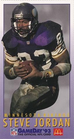 1993 GameDay McDonald's Minnesota Vikings #7 Steve Jordan Front