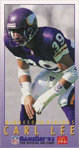 1993 GameDay McDonald's Minnesota Vikings #8 Carl Lee Front