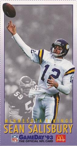 1993 GameDay McDonald's Minnesota Vikings #11 Sean Salisbury Front