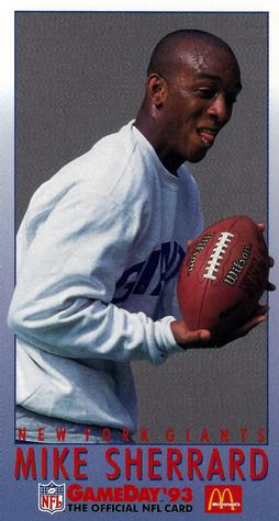 1993 GameDay McDonald's New York Giants #18 Mike Sherrard Front