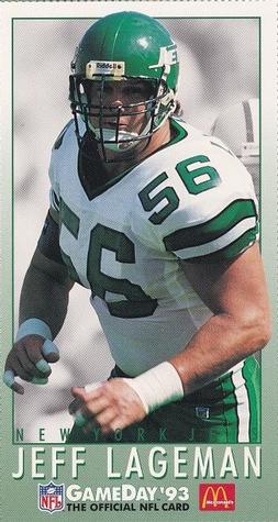 1993 GameDay McDonald's New York Jets #5 Jeff Lageman Front