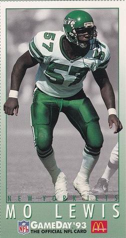 1993 GameDay McDonald's New York Jets #6 Mo Lewis Front