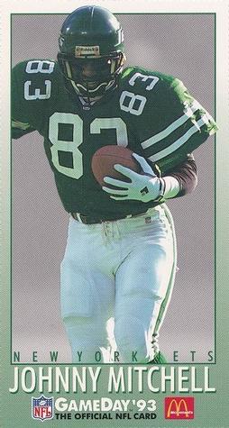 1993 GameDay McDonald's New York Jets #7 Johnny Mitchell Front