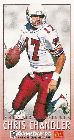 1993 GameDay McDonald's Phoenix Cardinals #4 Chris Chandler Front
