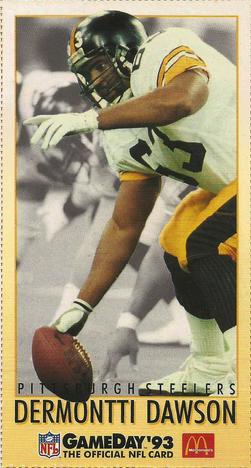 1993 GameDay McDonald's Pittsburgh Steelers #1 Dermontti Dawson Front