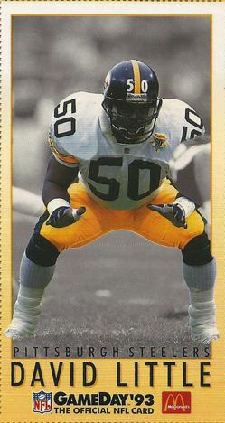 1993 GameDay McDonald's Pittsburgh Steelers #10 David Little Front