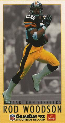 1993 GameDay McDonald's Pittsburgh Steelers #17 Rod Woodson Front