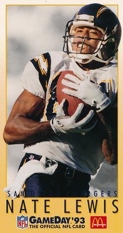 1993 GameDay McDonald's San Diego Chargers #6 Nate Lewis Front