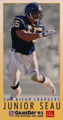 1993 GameDay McDonald's San Diego Chargers #10 Junior Seau Front