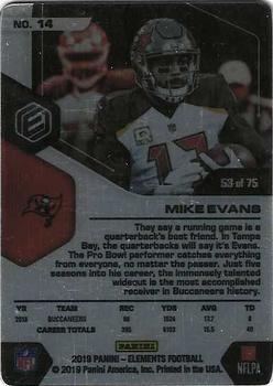 2019 Panini Elements #14 Mike Evans Back