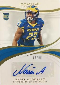 2019 Panini Immaculate Collection Collegiate #78 Nasir Adderley Front