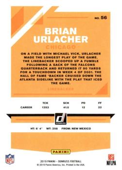 2019 Donruss #56 Brian Urlacher Back