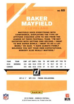 2019 Donruss #65 Baker Mayfield Back