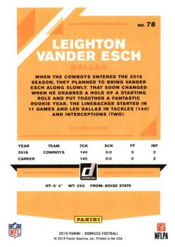 2019 Donruss #78 Leighton Vander Esch Back
