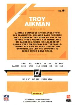 2019 Donruss #81 Troy Aikman Back