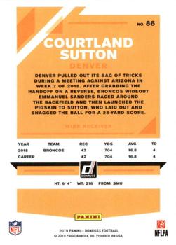 2019 Donruss #86 Courtland Sutton Back