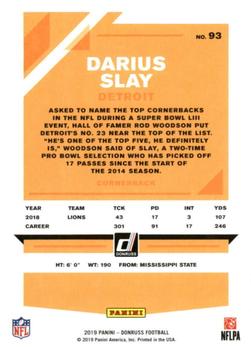 2019 Donruss #93 Darius Slay Back