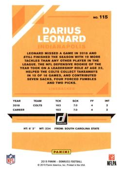 2019 Donruss #115 Darius Leonard Back