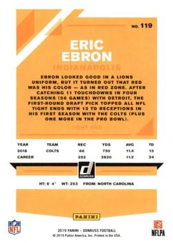 2019 Donruss #119 Eric Ebron Back