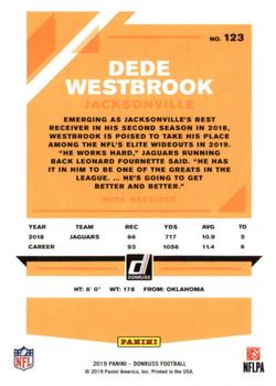 2019 Donruss #123 Dede Westbrook Back