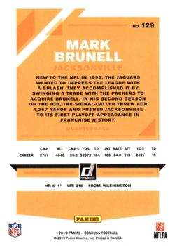 2019 Donruss #129 Mark Brunell Back