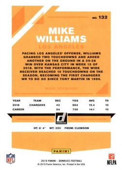 2019 Donruss #132 Mike Williams Back