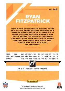 2019 Donruss #146 Ryan Fitzpatrick Back
