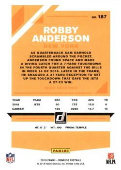 2019 Donruss #187 Robby Anderson Back