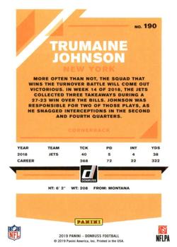 2019 Donruss #190 Trumaine Johnson Back