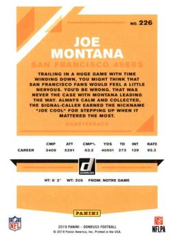 2019 Donruss #226 Joe Montana Back