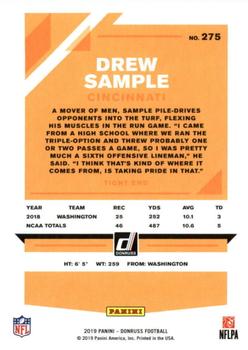 2019 Donruss #275 Drew Sample Back