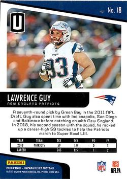 2019 Panini Unparalleled #18 Lawrence Guy Back