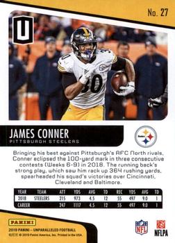 2019 Panini Unparalleled #27 James Conner Back