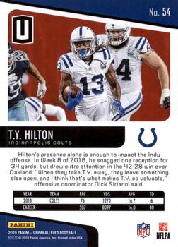 2019 Panini Unparalleled #54 T.Y. Hilton Back
