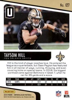 2019 Panini Unparalleled #127 Taysom Hill Back