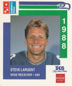 1988 Domino's Pizza Seattle Seahawks #1 Steve Largent Front