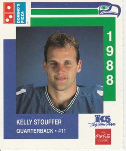 1988 Domino's Pizza Seattle Seahawks #2 Kelly Stouffer Front