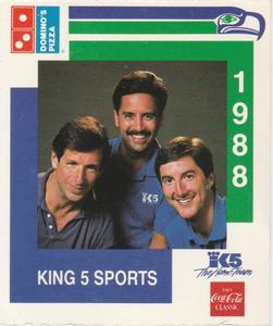 1988 Domino's Pizza Seattle Seahawks #5 Tony Ventrella / Carlos Del Valle / Lou Gellos Front