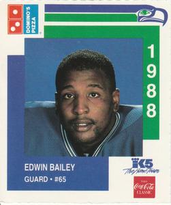 1988 Domino's Pizza Seattle Seahawks #6 Edwin Bailey Front